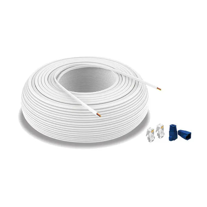 TrolMaster RJ12 Cable Roll with 100 RJ12 Connectors, 500 ft. - (ECS-500) HRG