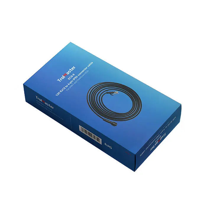 TrolMaster RJ12 to 4-Pin IP65 Connector Cable for LMA-T/ThinkGrow LED, 12 ft. M- (ECS-9) HRG