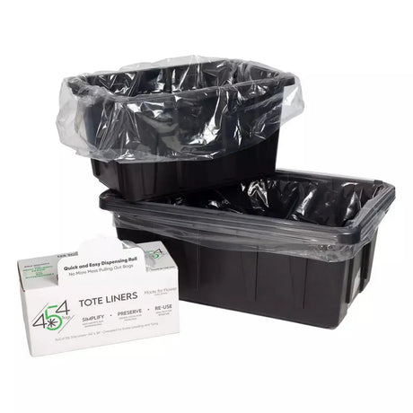 454 BAGS TOTE LINERS - 80" x 36" (Roll of 75) mightyboxsupply