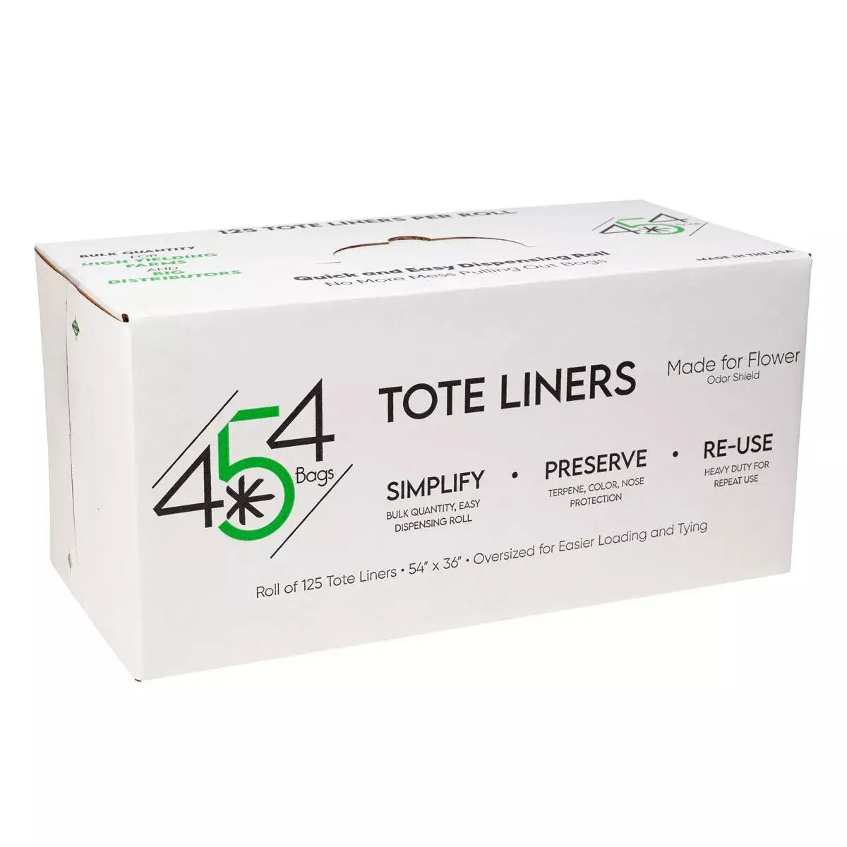 454 BAGS TOTE LINERS - 80" x 36" (Roll of 75) mightyboxsupply